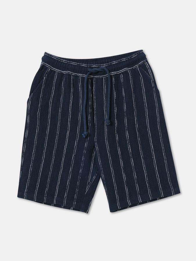 Boys Striped Short Sleeve Shirt with Shorts Fashion Set