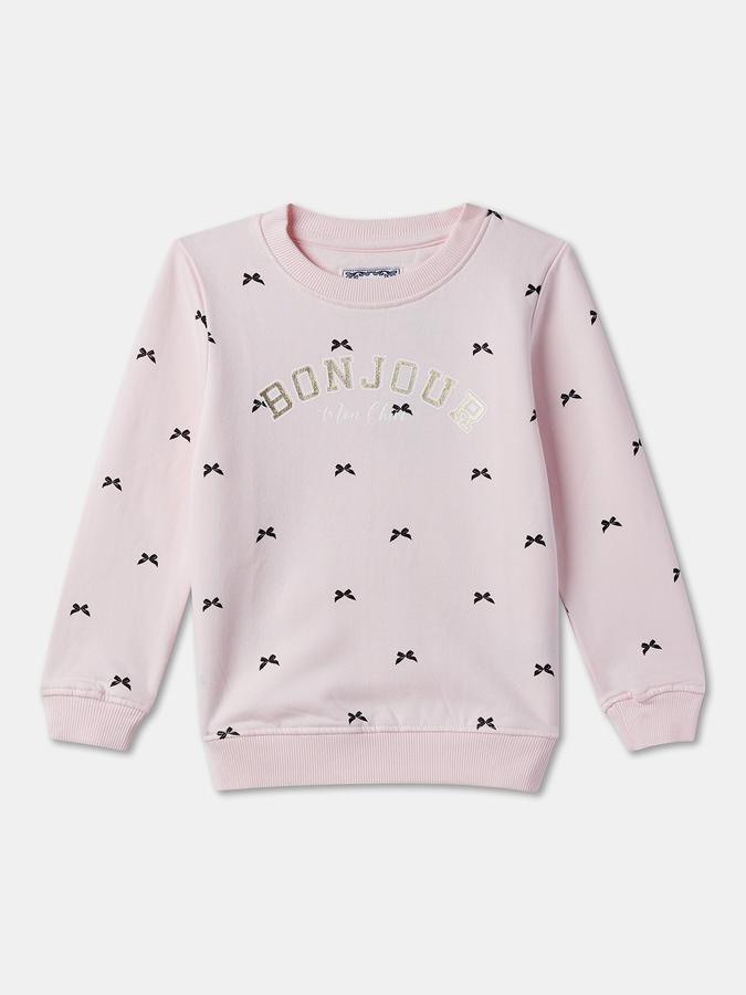 Girls All-Over Print Long Sleeve Crew Neck SweaT-Shirt
