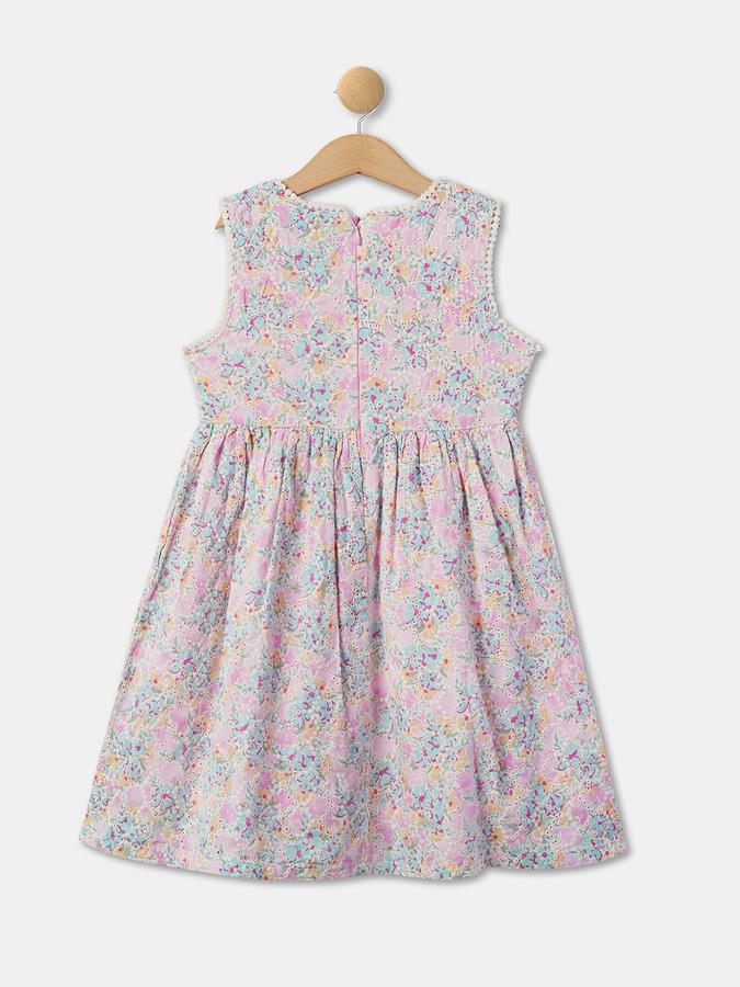 R&B Girl's A Line All Over Printed Woven Dress image number 1