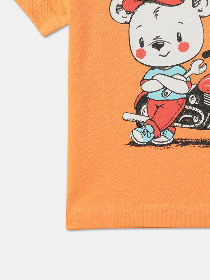 Boys Graphic Print Round-Neck T-Shirt image number 3