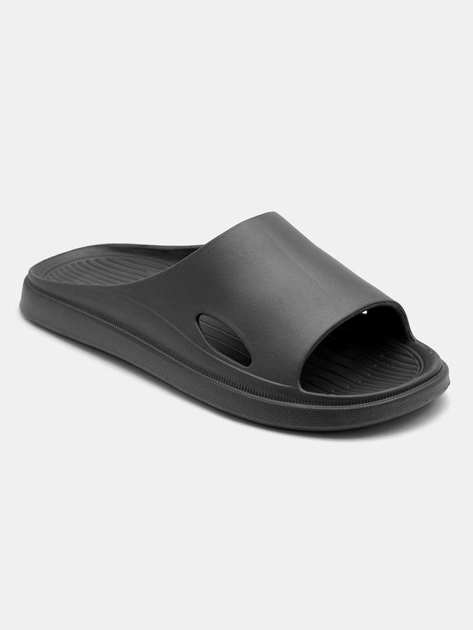 Men Striped Slip-On Slides image number 2