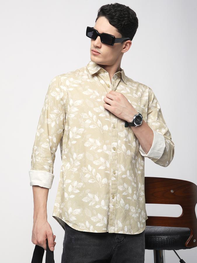 R&B Men's Sand Printed Shirt