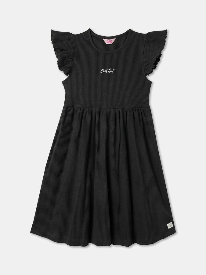Girls Ribbed A-Line Dress