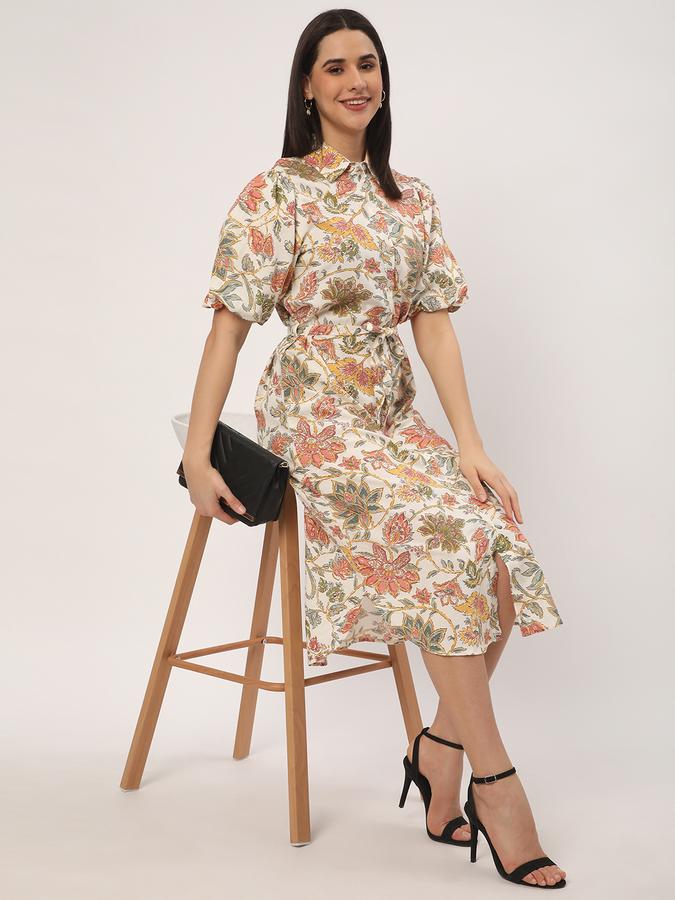Women Floral Print A-Line Dress data-index=