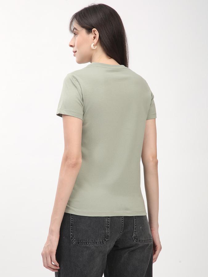 Women Cotton Regular Fit Crew Neck Graphic T-shirt