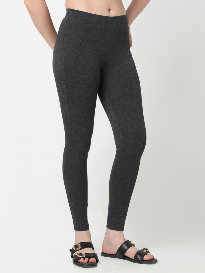 Women Cotton Skinny Fit High Rise Solid Tights