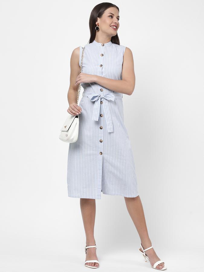 R&B Women's Button Down Shirt Dress image number 0