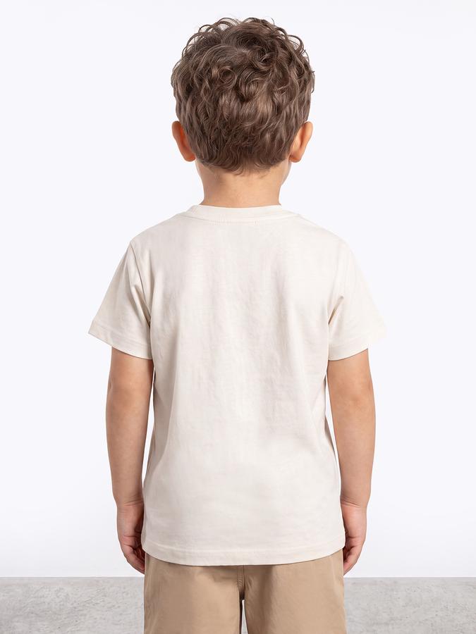 R&B Boys White Graphic Print Short Sleeves Soft Touch Tshirt