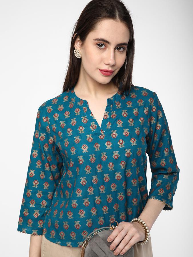 R&B Women Blue Tops & Kurtis image number 0