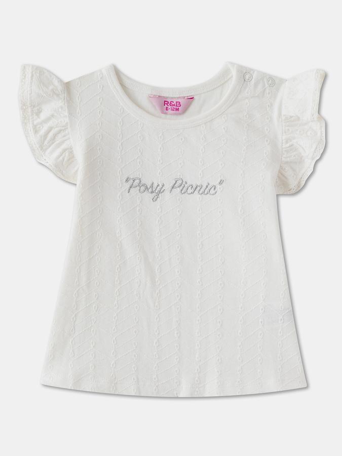 R&B Girls' Ivory Printed Co-ord Set