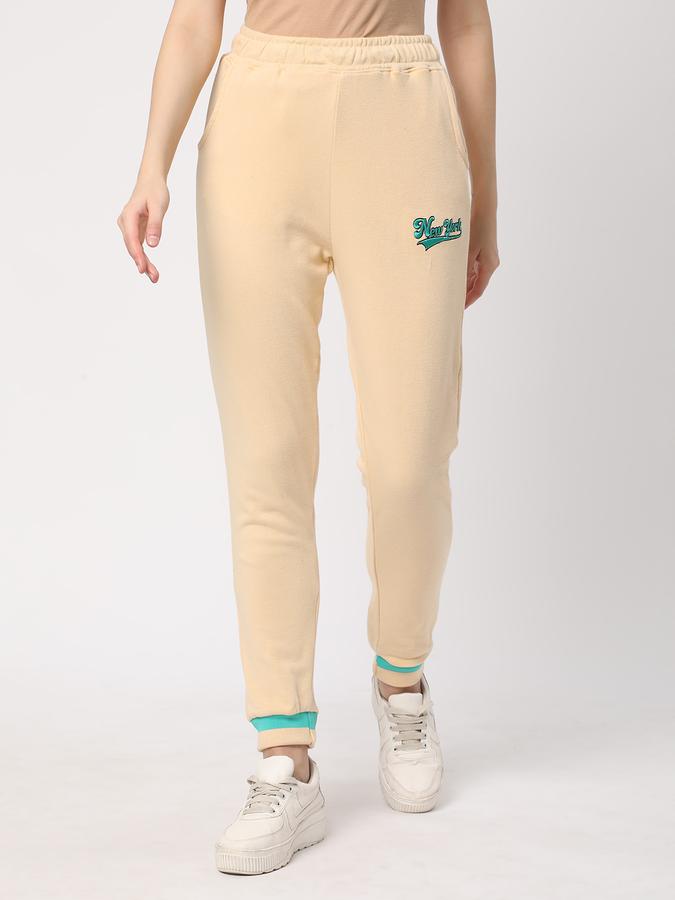 Women Typographic Print Straight Joggers