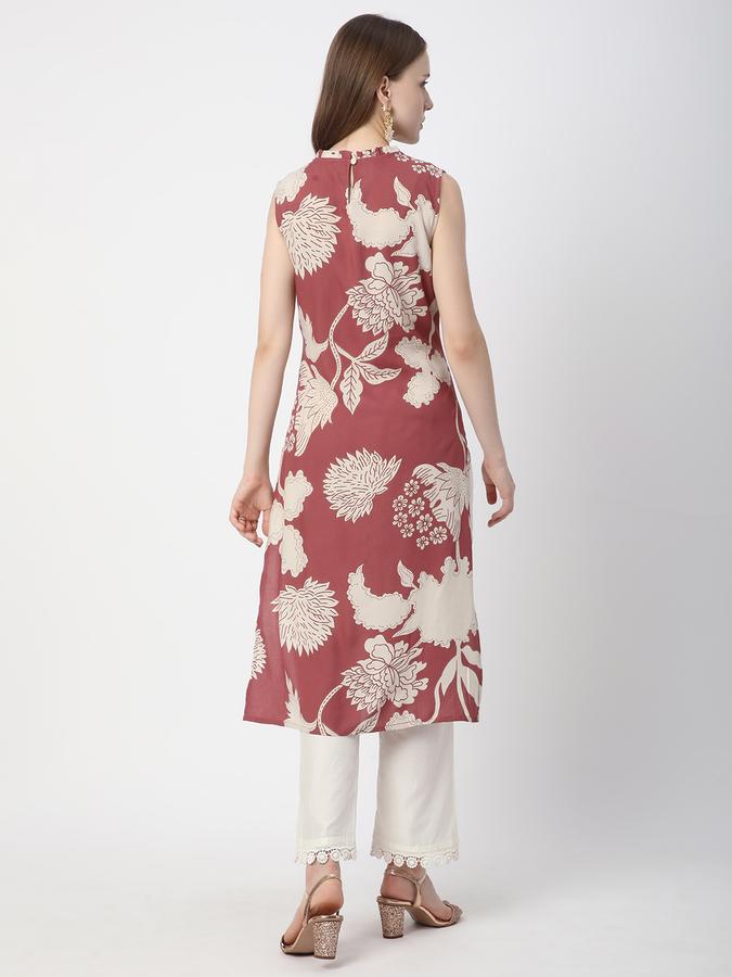 Women Printed Straight Kurta image number 2