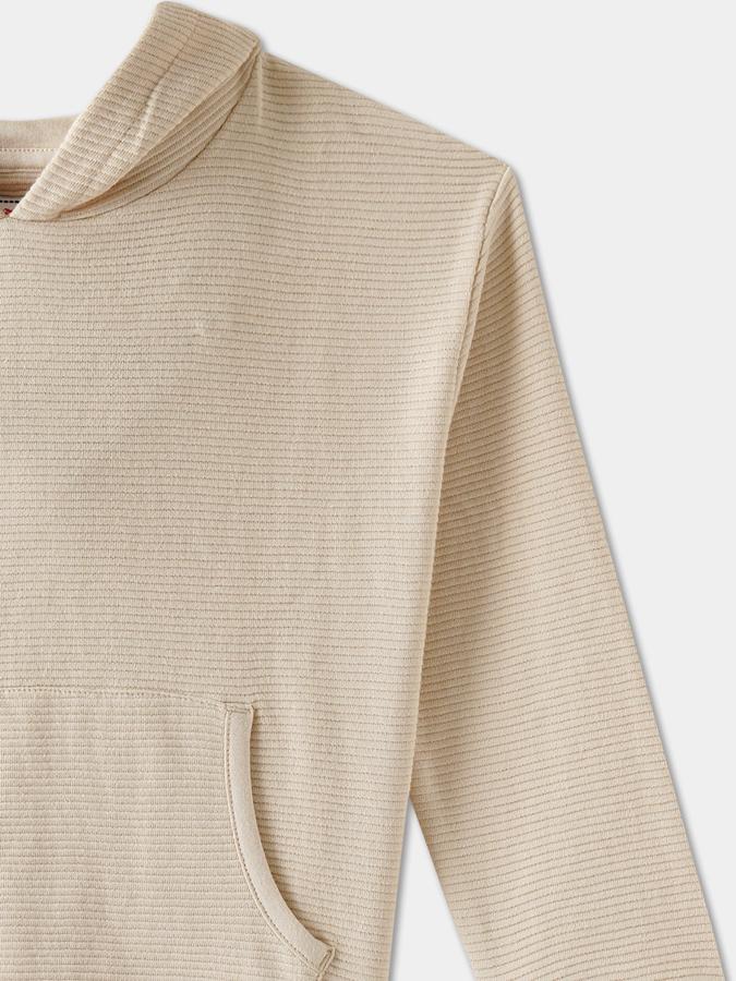 Boys Cotton Relaxed Fit Hooded Textured Hoodie