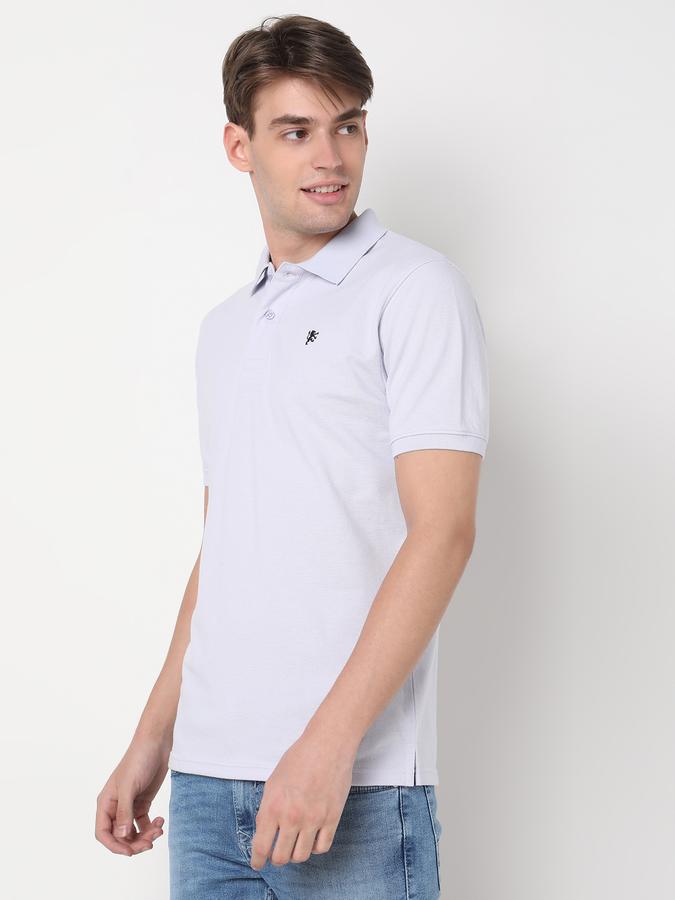 Men Regular Fit Polo T-Shirt with Logo Embroidery image number 1