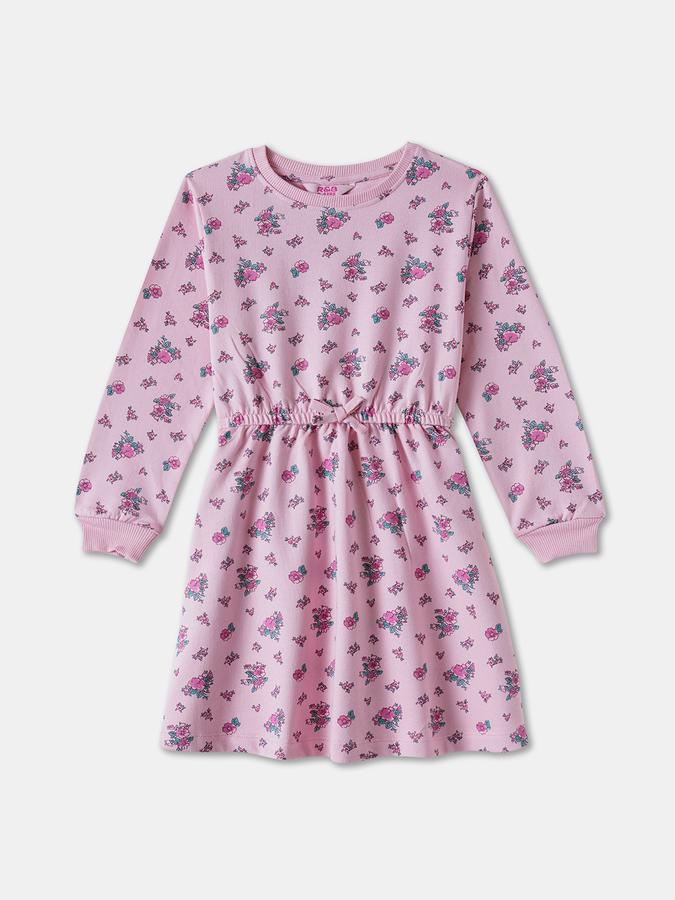 R&B Girls' Pink Printed Dress