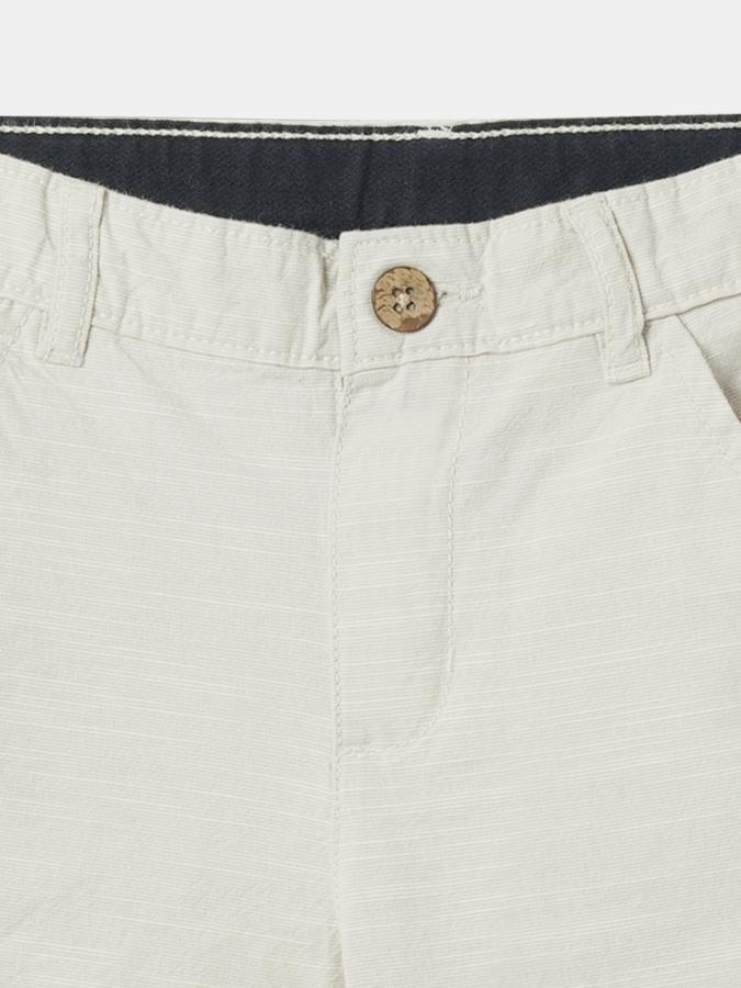 Boys Cotton Regular Fit Button Closure Clean Hem Shorts