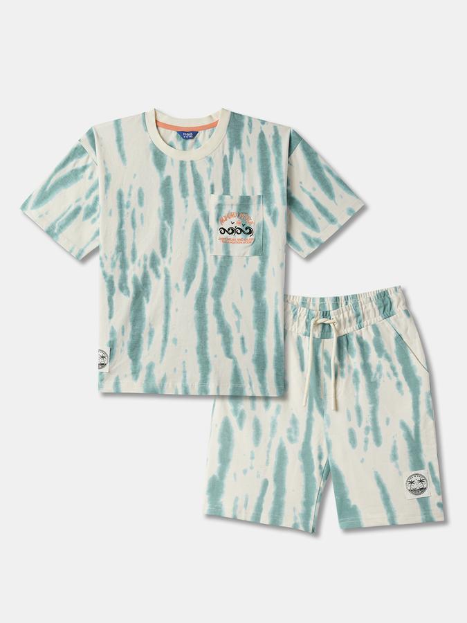 Boys Tie-Dye T-shirt with Shorts Fashion Set