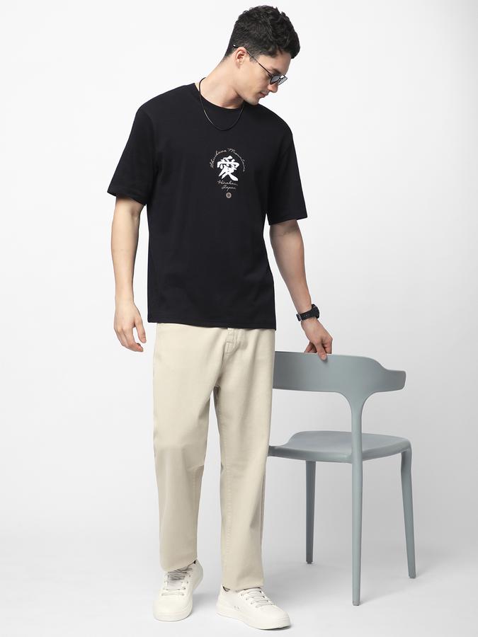 Printed T-Shirt with Crew Neck and Short Sleeves image number 1
