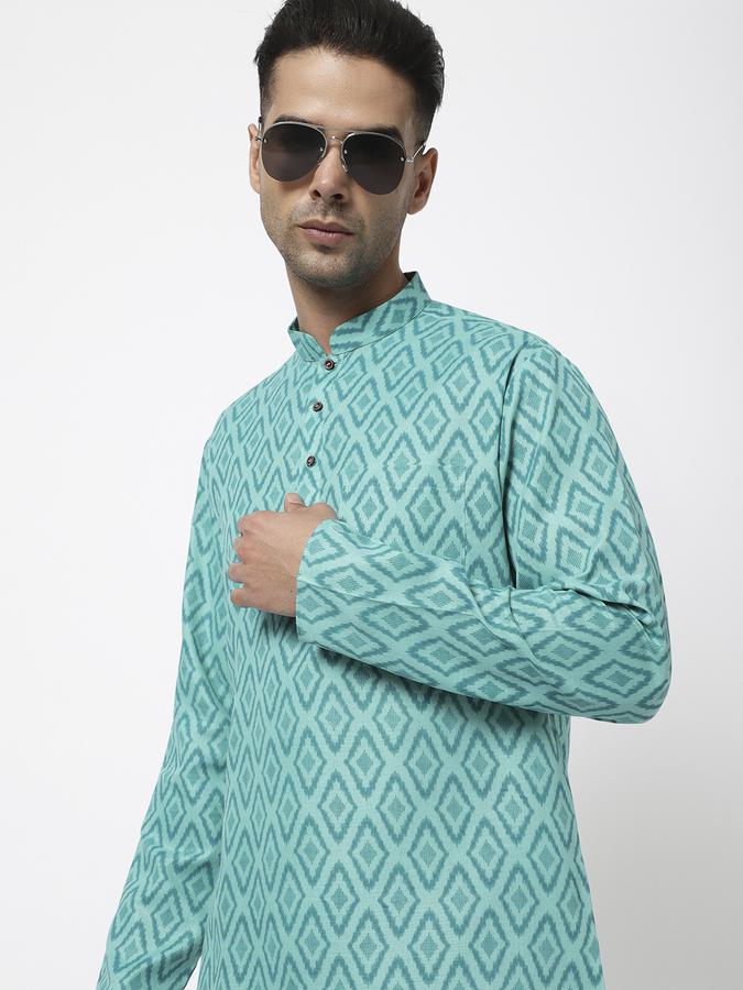 R&B Men Green Kurtas