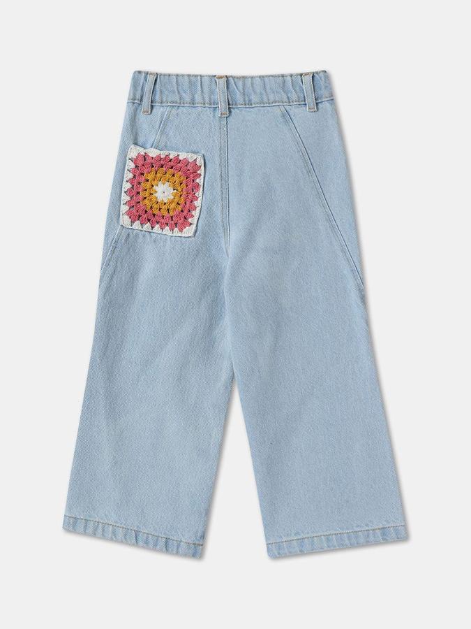 R&B Girls Light Blue Regular Fit Mid-Rise Jeans