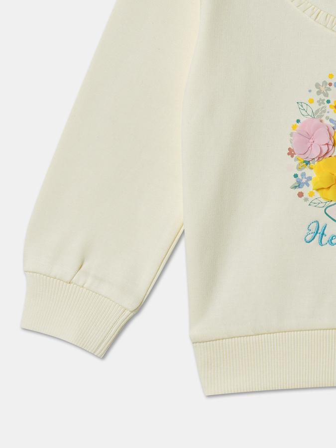 Full Sleeve Graphic Print Baby Girls Sweatshirt image number 3
