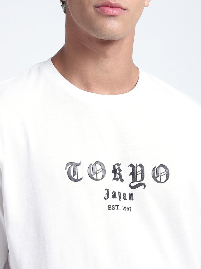 Men Cotton Regular Fit Crew Neck Graphic T-shirt