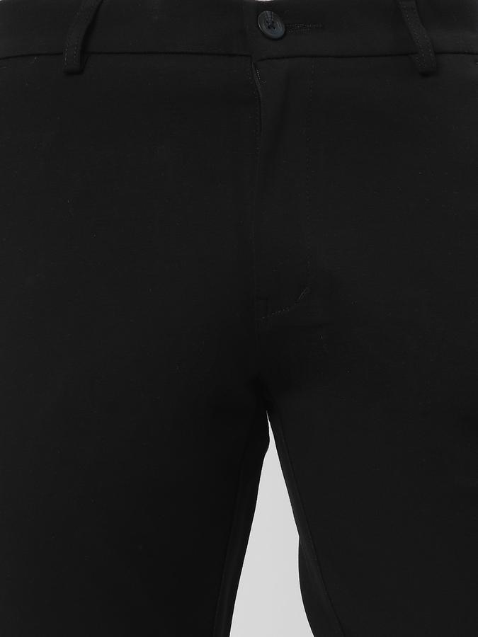 Men Slim Fit Flat-Front Trousers image number 3