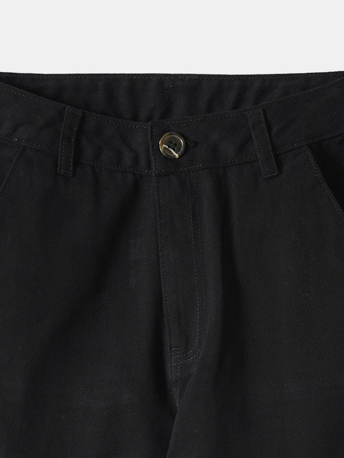 Girls Cotton Regular Fit Button Waist Pockets Pants