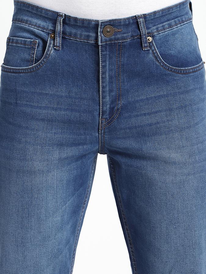 Men Cotton Blend Carrot Fit Flat Front Five Pocket Pants