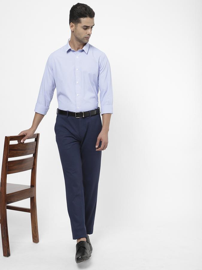 R&B Blue Men Formal Shirts image number 1