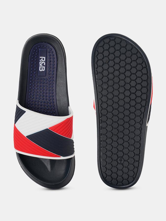 Men Colourblock Slip-On Slides image number 3