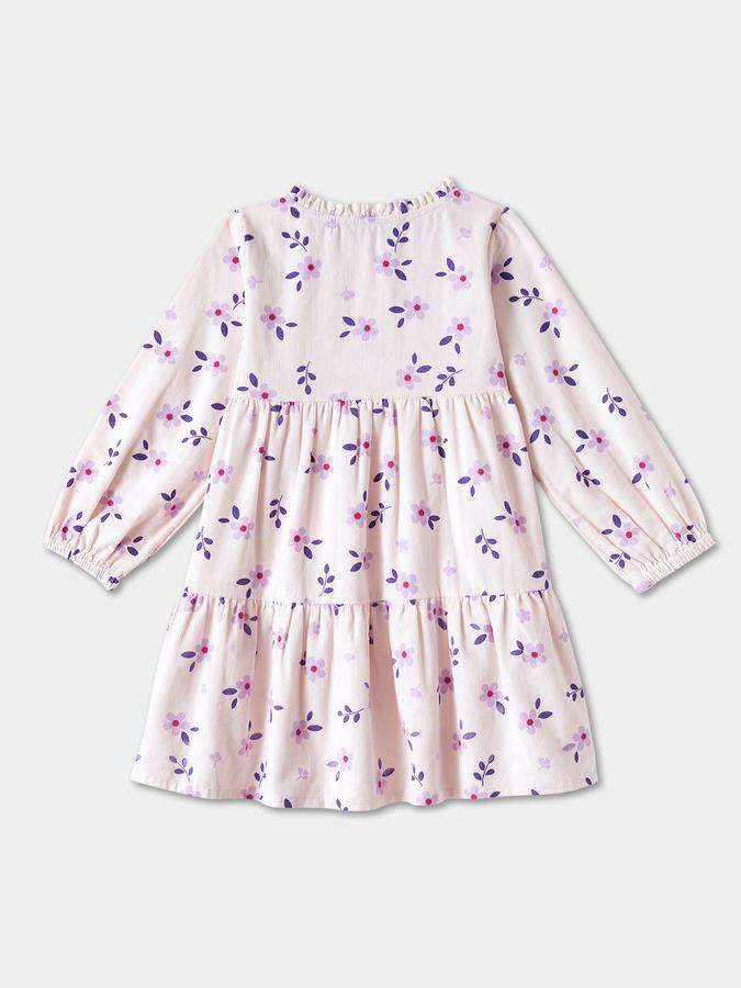 R&B Girls' Navy Printed Dress