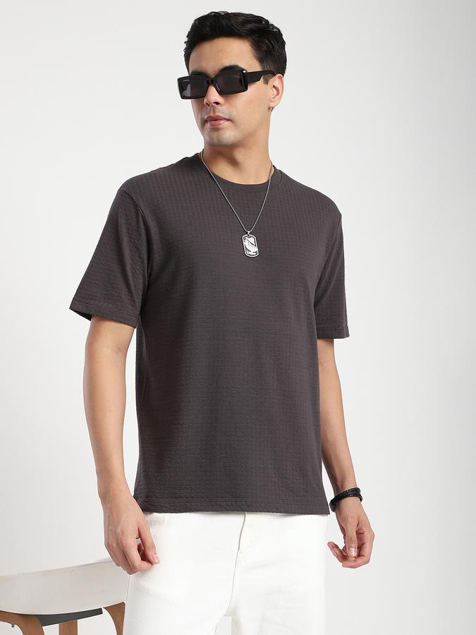 Men Cotton Regular Fit Crew Neck Solid T-shirt