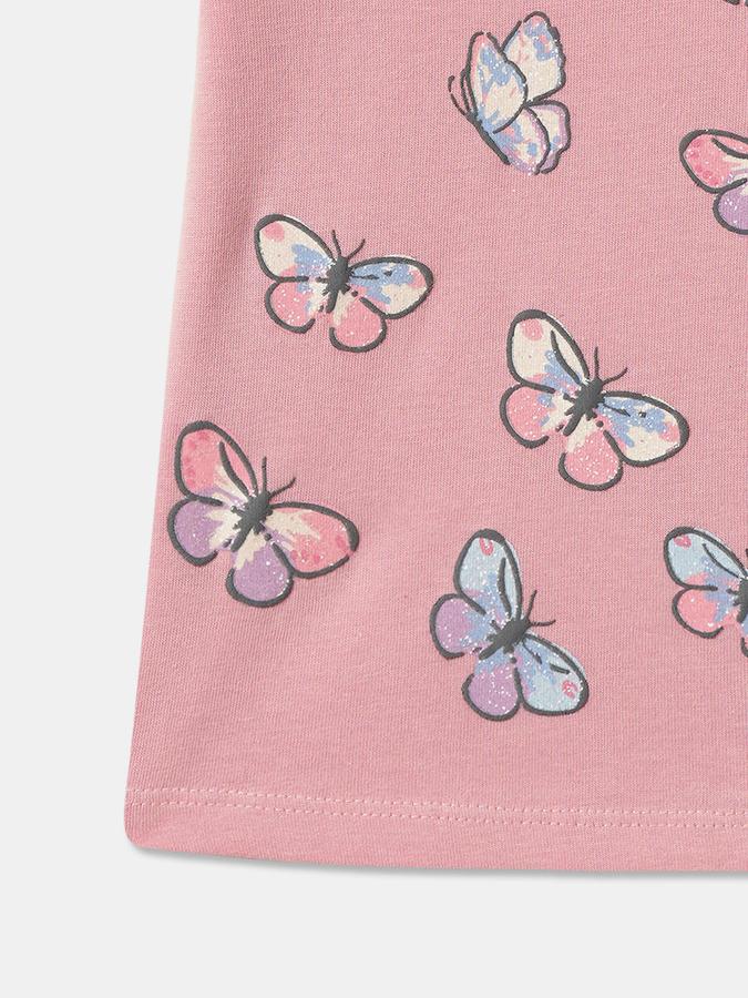 Baby Girls Graphic Print Pure Cotton Regular T Shirt image number 3