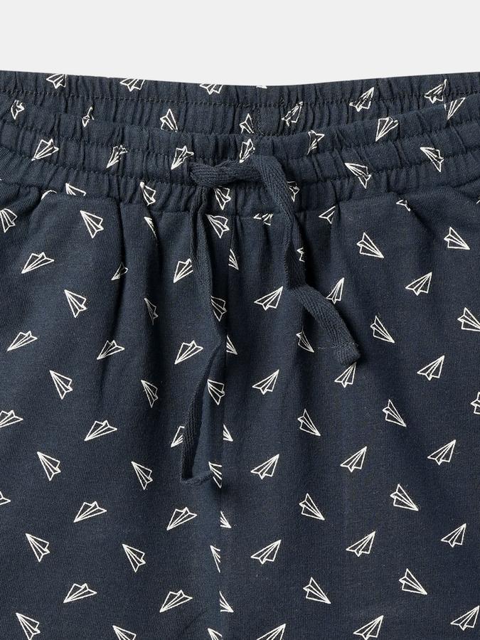 Girls Cotton Graphic Mid-Rise Clean Hem Shorts