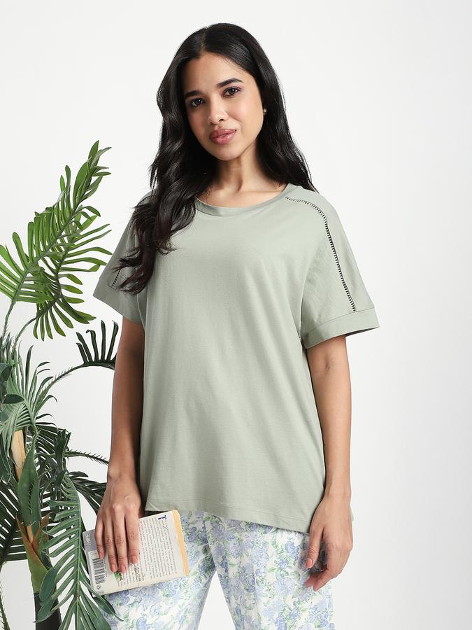 Women Cotton Floral Relaxed Fit Lounge Co-Ord Set