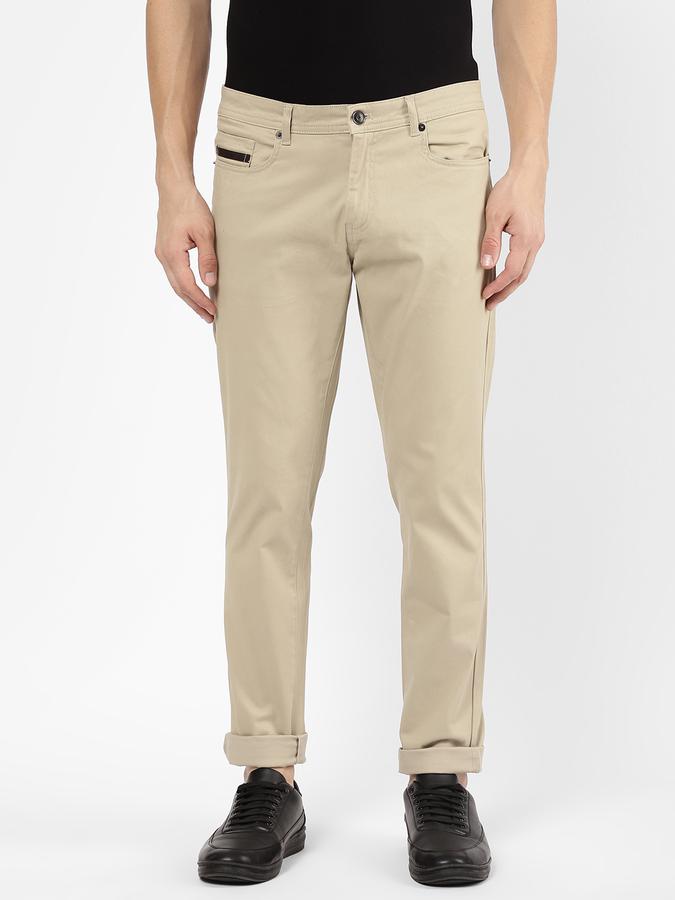 R&B Beige Men Casual Trousers