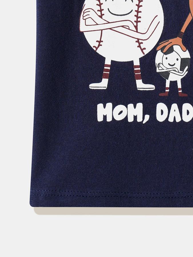 Boys Cotton Regular Fit Crew Neck Graphic T-shirt