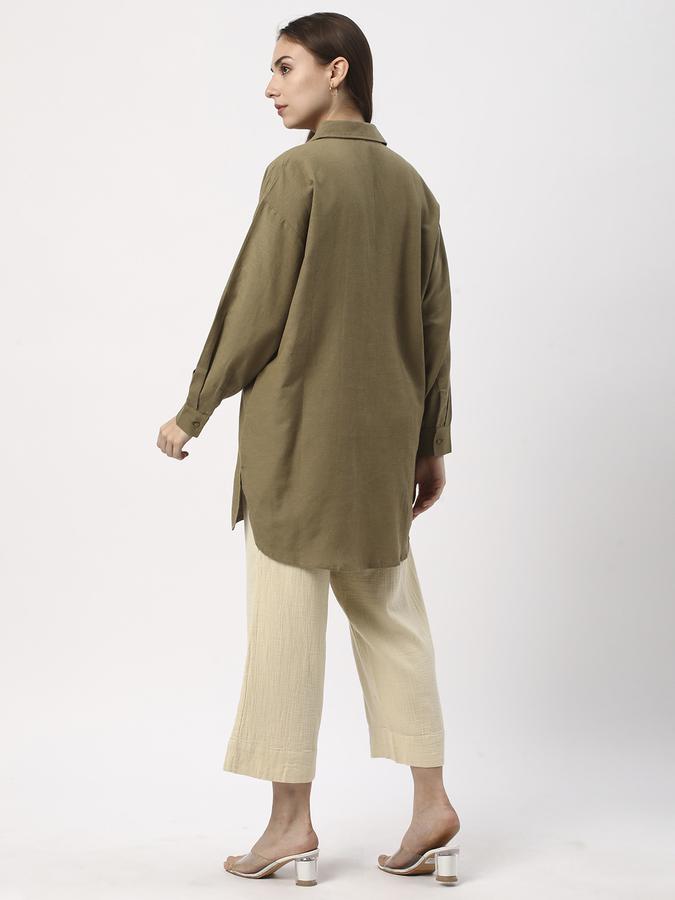 Women Relaxed Fit Top with Collar Neck image number 2