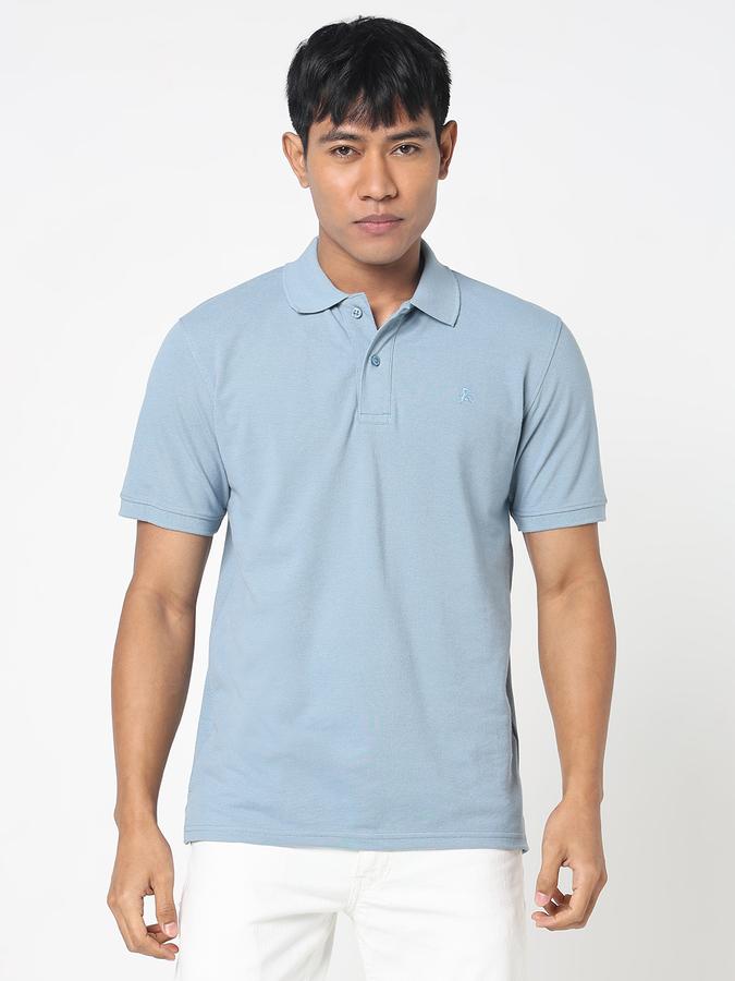 Solid Men Peter Pan Collar T-Shirt image number 1