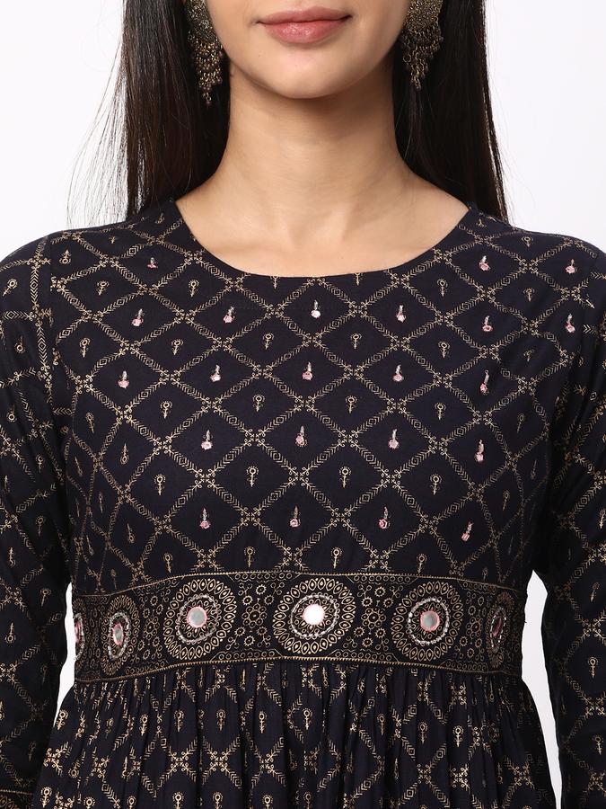 Women Printed A-Line Kurta image number 3