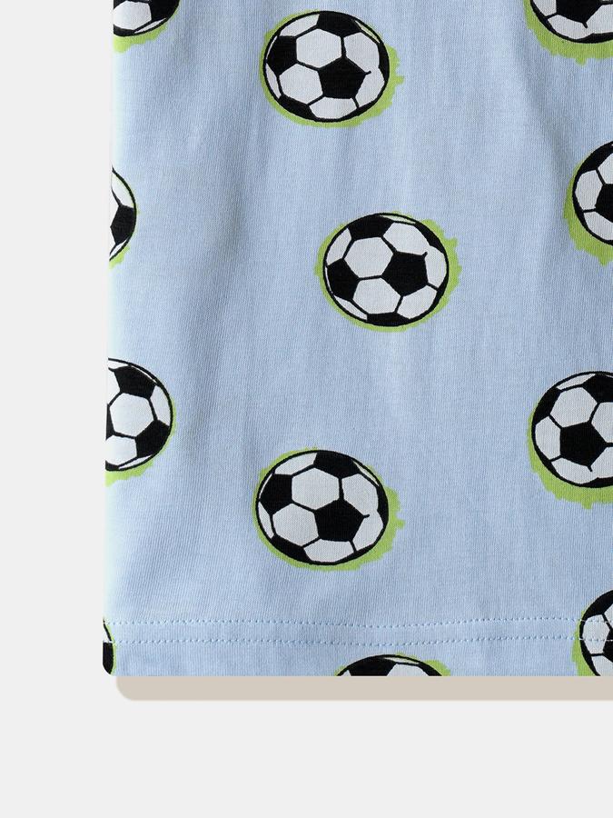 Boys Cotton Regular Fit Crew Neck Graphic T-shirt