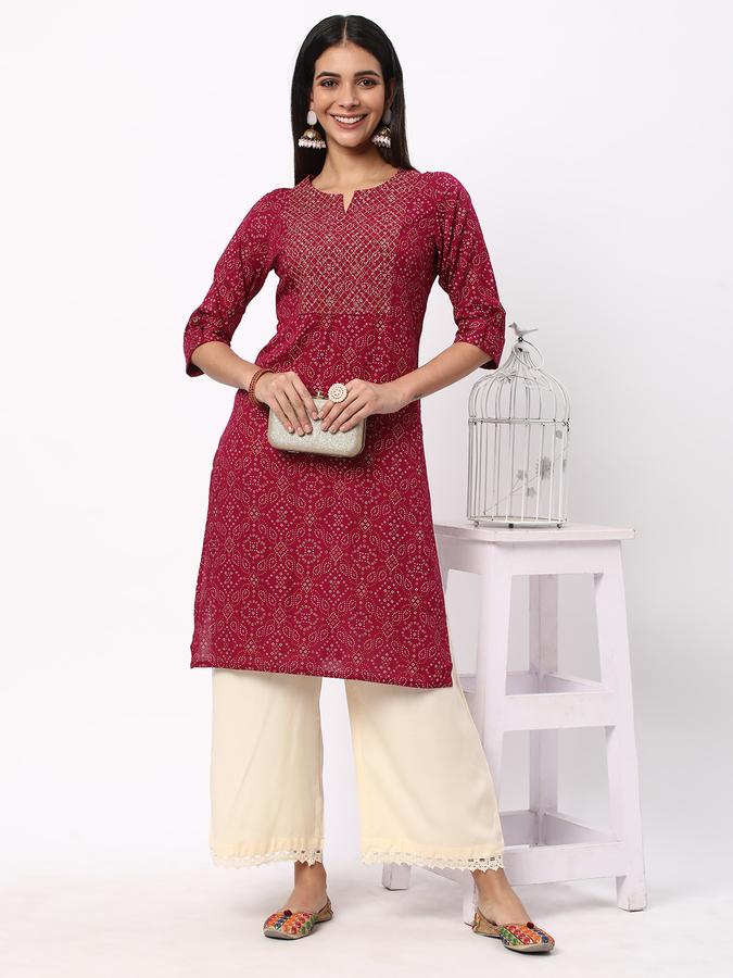 R&B Women Red Kurtas image number 1