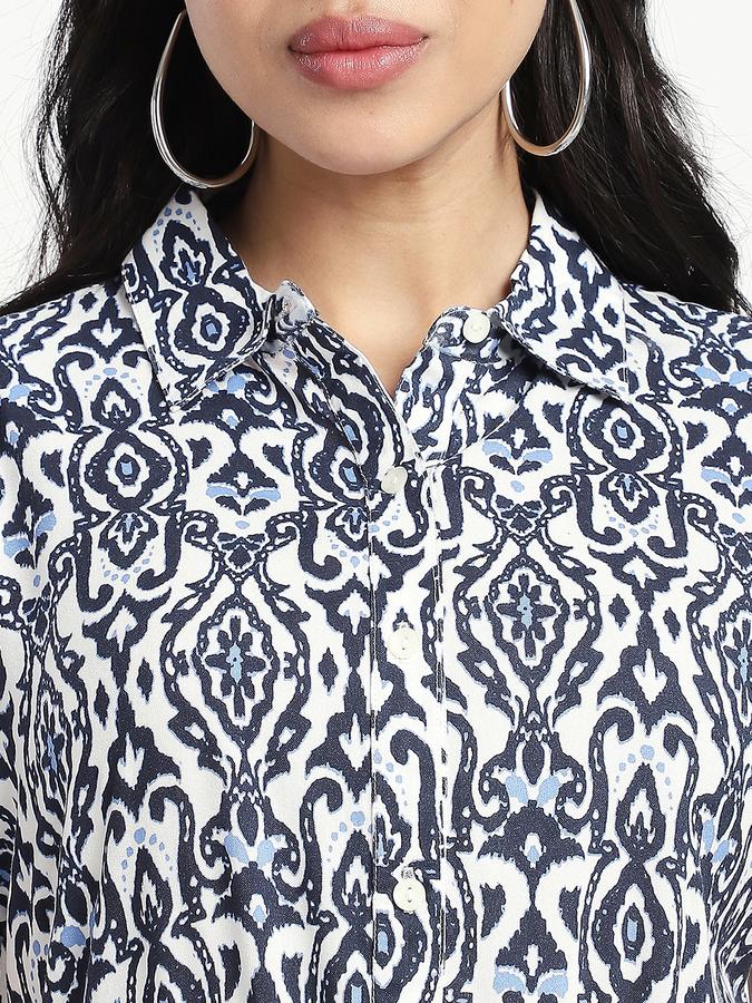 Women Polyester A-Line Midi Printed Dress