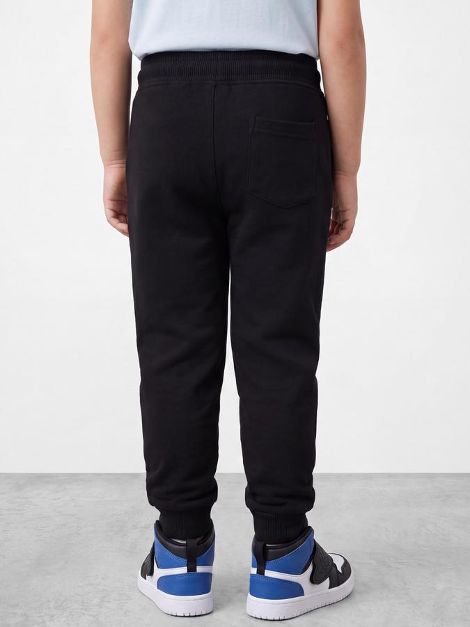 R&B Boys Black Graphic Print Elasticated waist Jogger Pant 