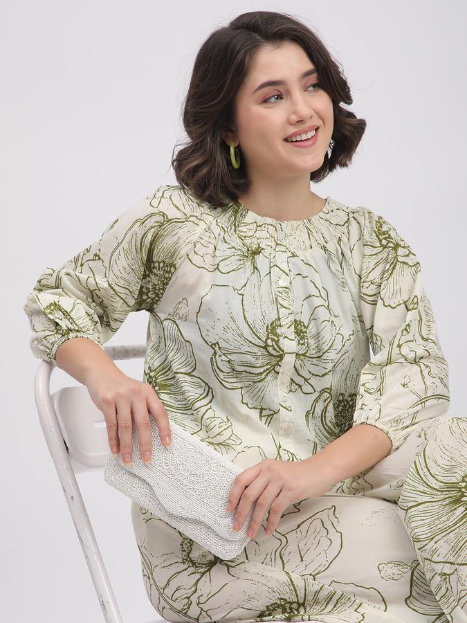 R&B Women's Nude Printed Top