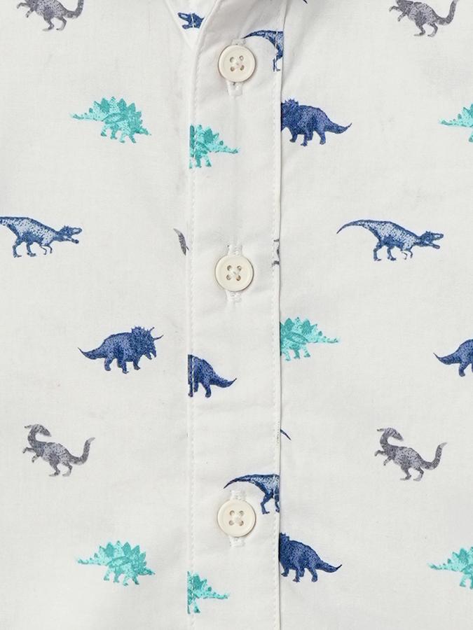 Boys Cotton Regular Fit Long Sleeve Printed Shirt