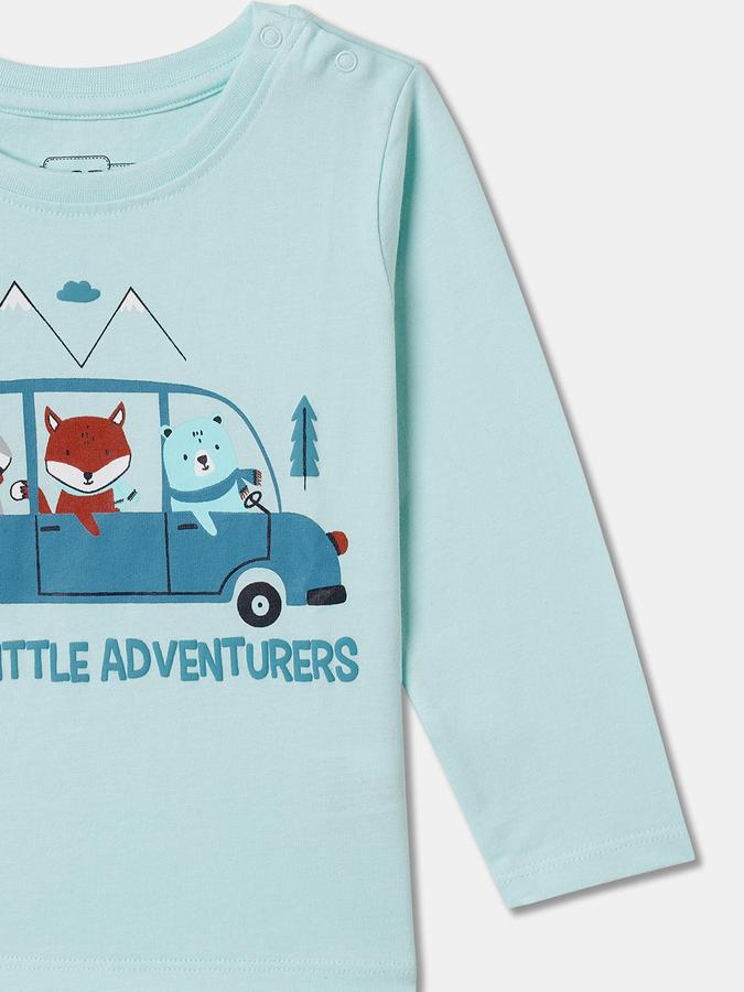 Baby Boys Graphic Print Pure Cotton Regular T Shirt image number 2