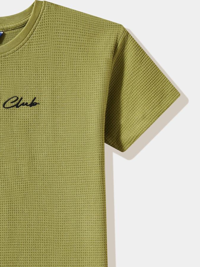 Boys Cotton Relaxed Fit Crew Neck Graphic T-shirt