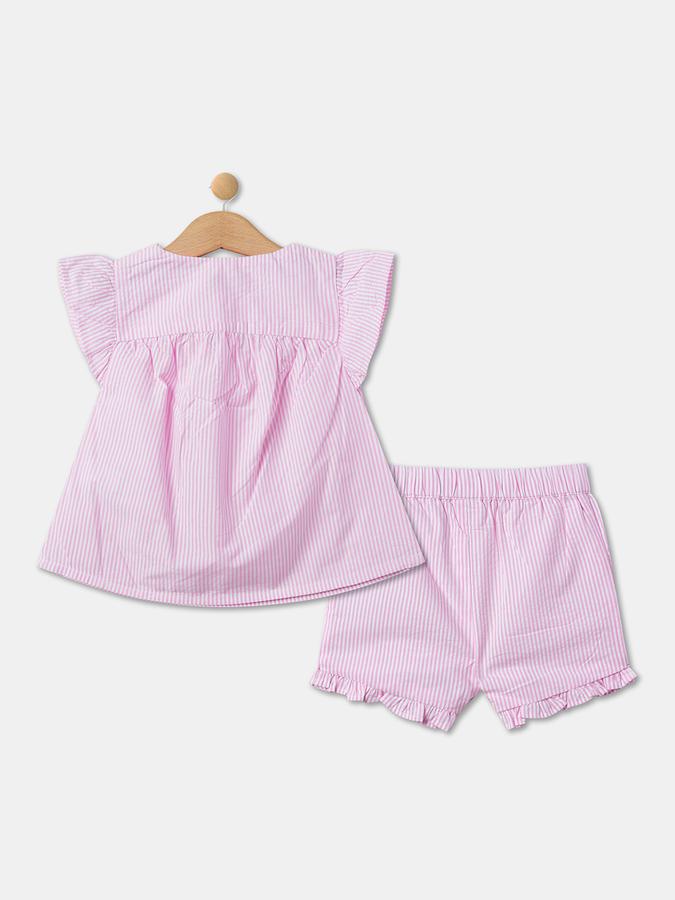 R&B Girl's All Over Printed Short Sleeves Top & Bottom Sets image number 1